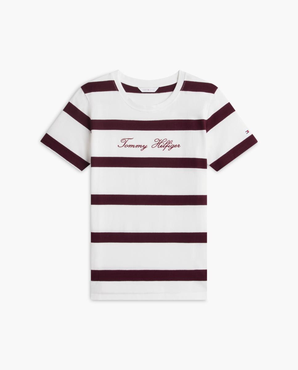 Camiseta de mujer en algodón suave - Tommy Hilfiger - Burdeos Burdeos-4