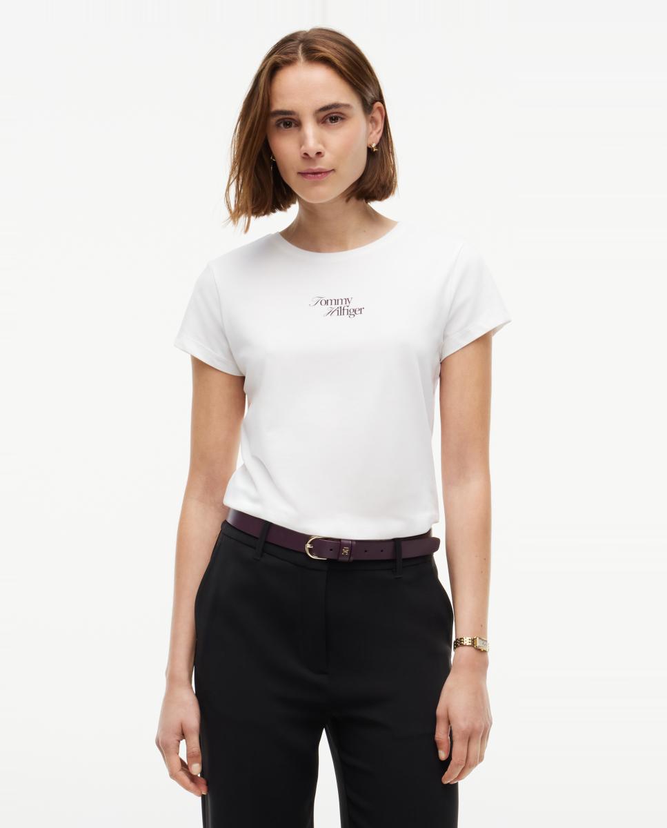 Imagem 0 de T-shirt de mulher com manga curta e decote redondo