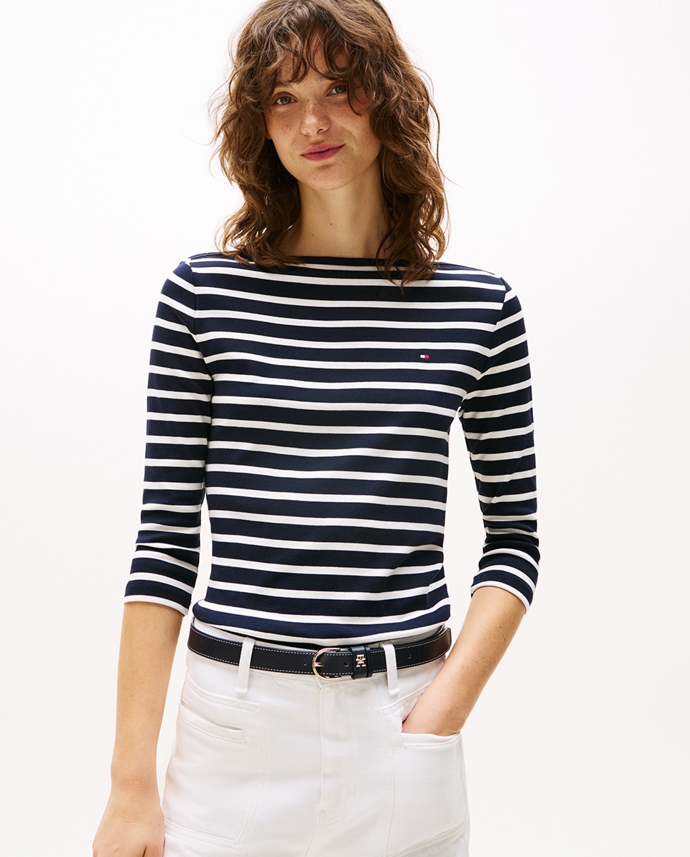 T-shirt de Manga 3/4 Slim Cody Azul-1