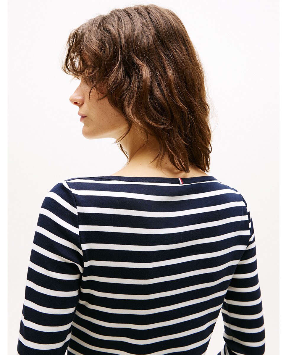 T-shirt de Manga 3/4 Slim Cody Azul-4