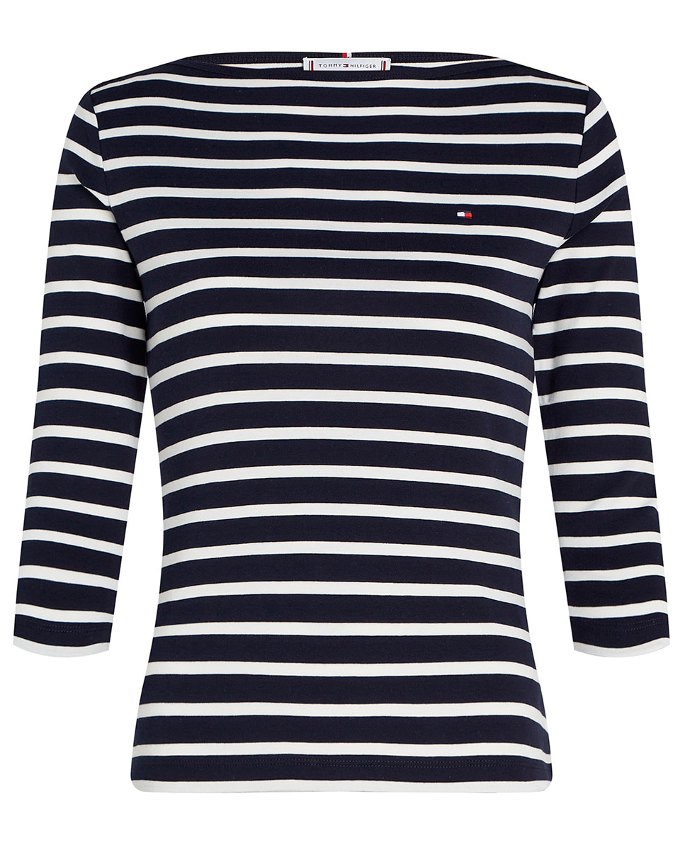 T-shirt de Manga 3/4 Slim Cody Azul-5