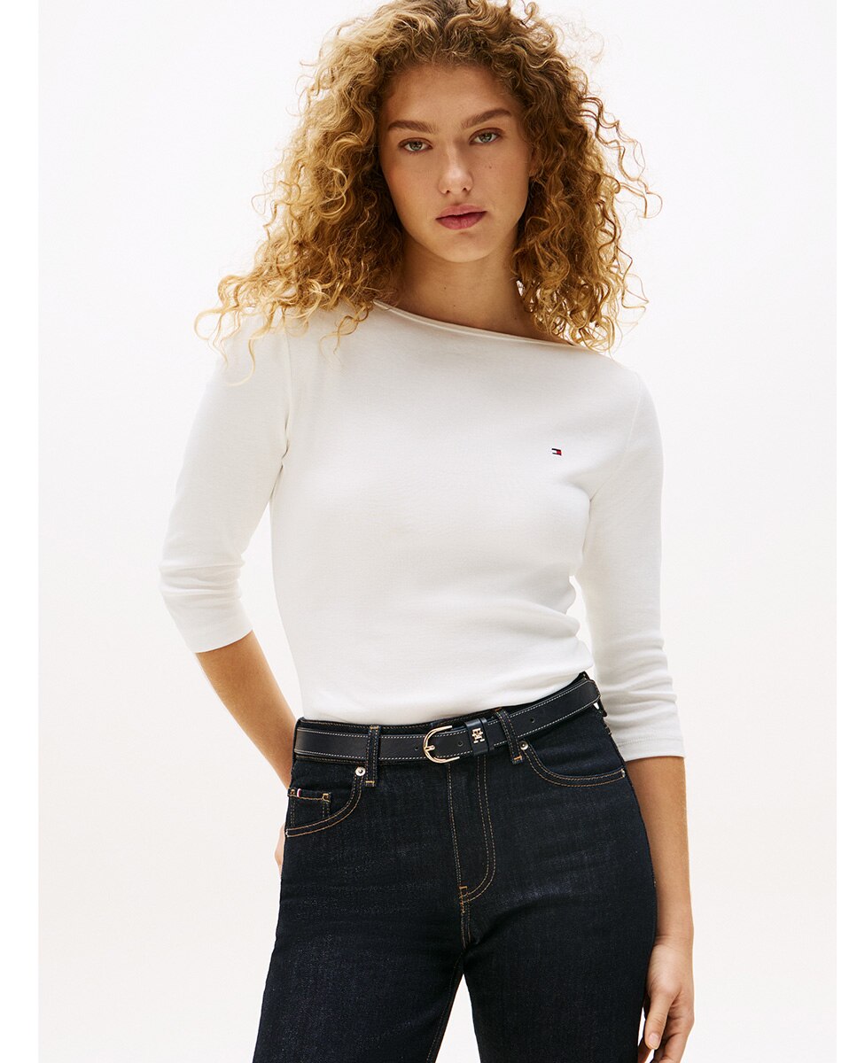 T-shirt de Manga 3/4 Slim Cody Branco-1