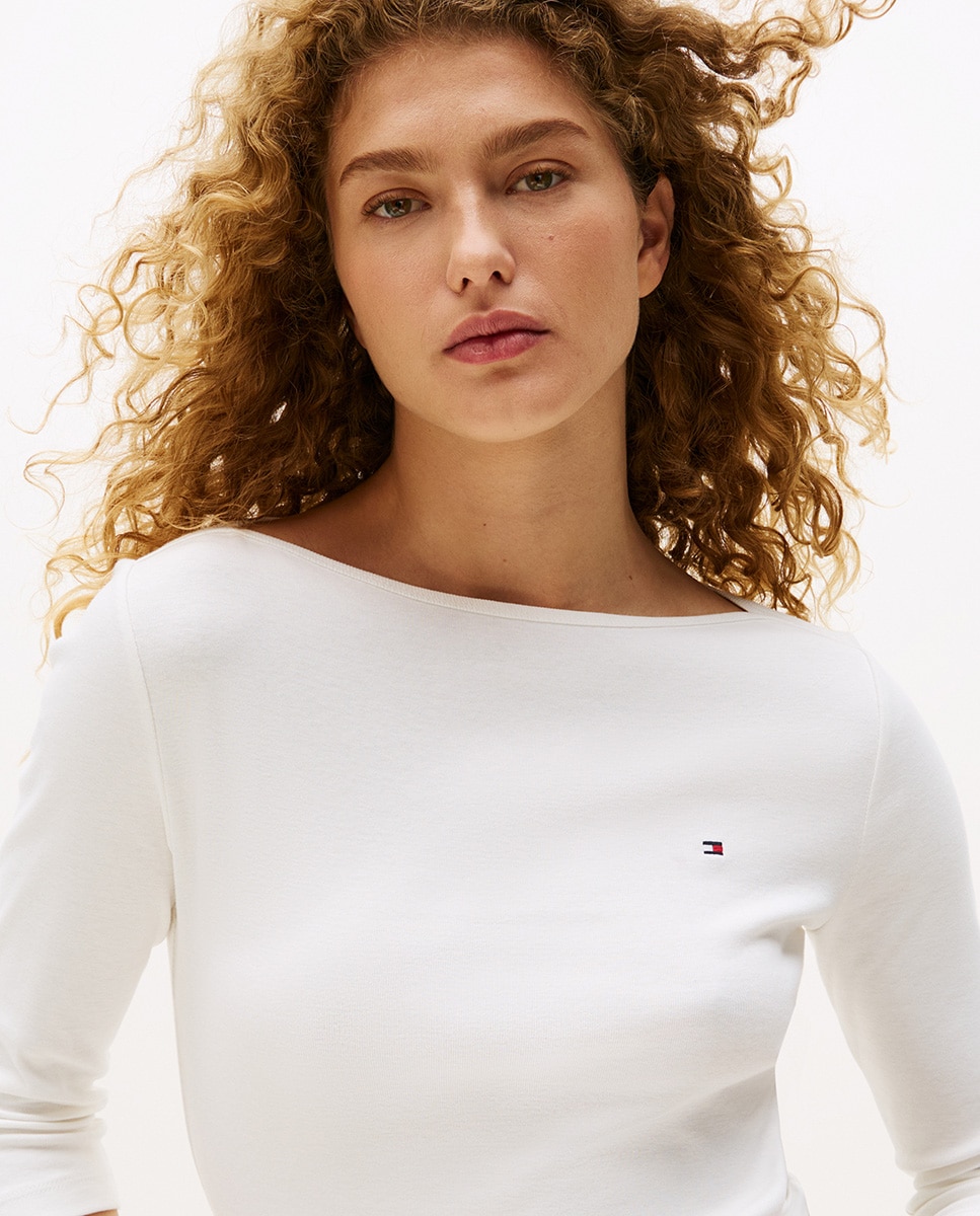 T-shirt de Manga 3/4 Slim Cody Branco-4