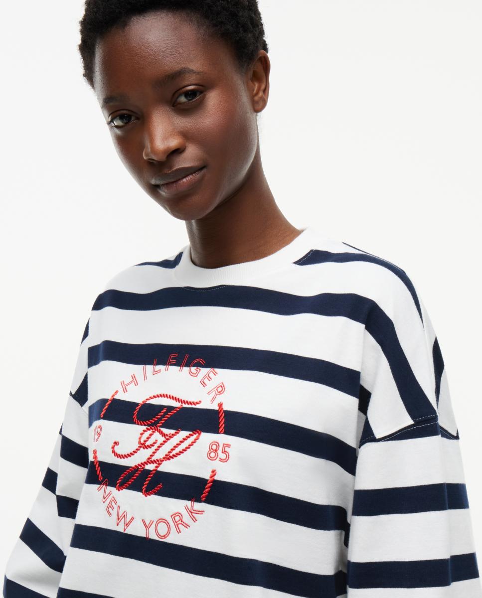 Sweatshirt de Decote Redondo com Logótipo à Frente Branco-3
