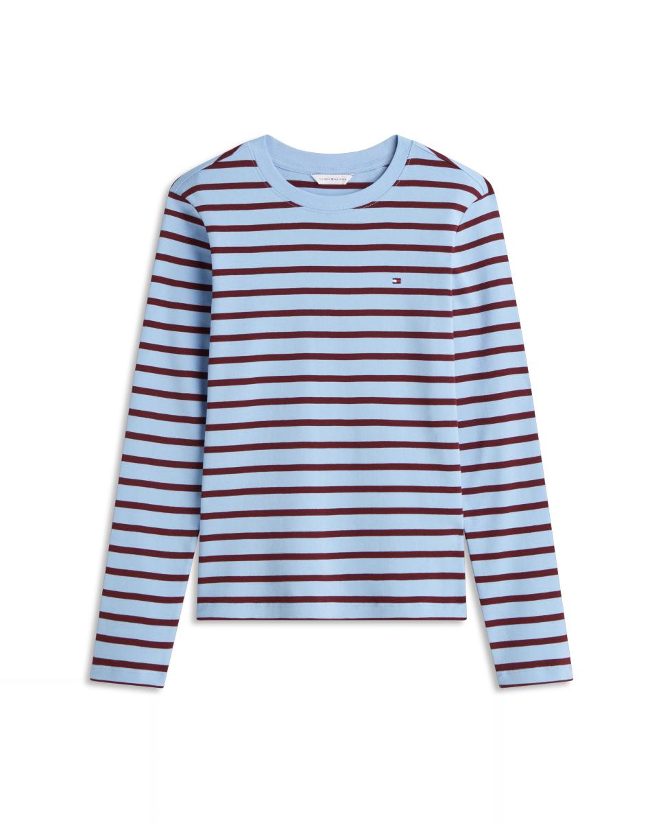 Camiseta de mujer de manga larga y cuello redondo - Tommy Hilfiger - Azul marino Azul marino-1