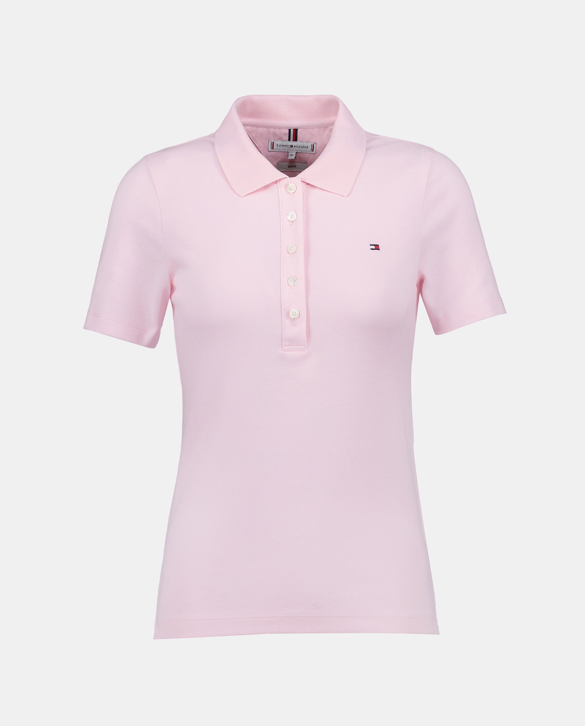 Polo Cintado com Manga Curta Rosa-claro-4