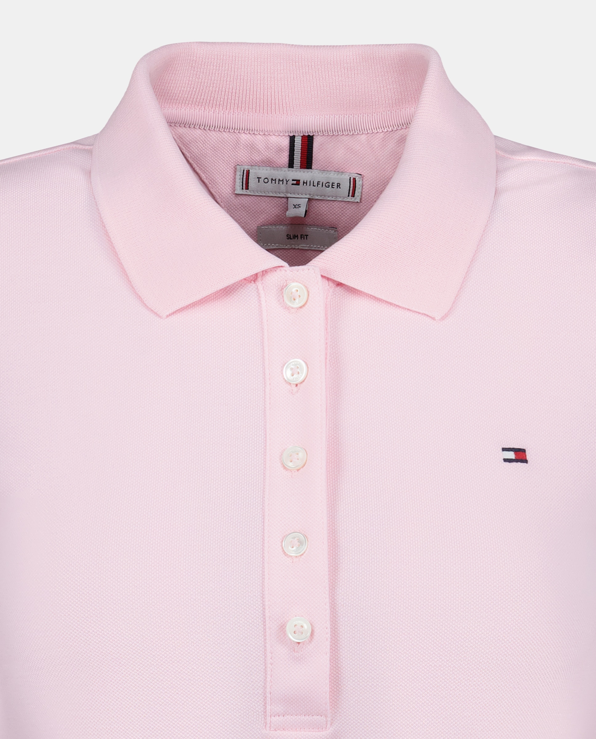Polo Cintado com Manga Curta Rosa-claro-5