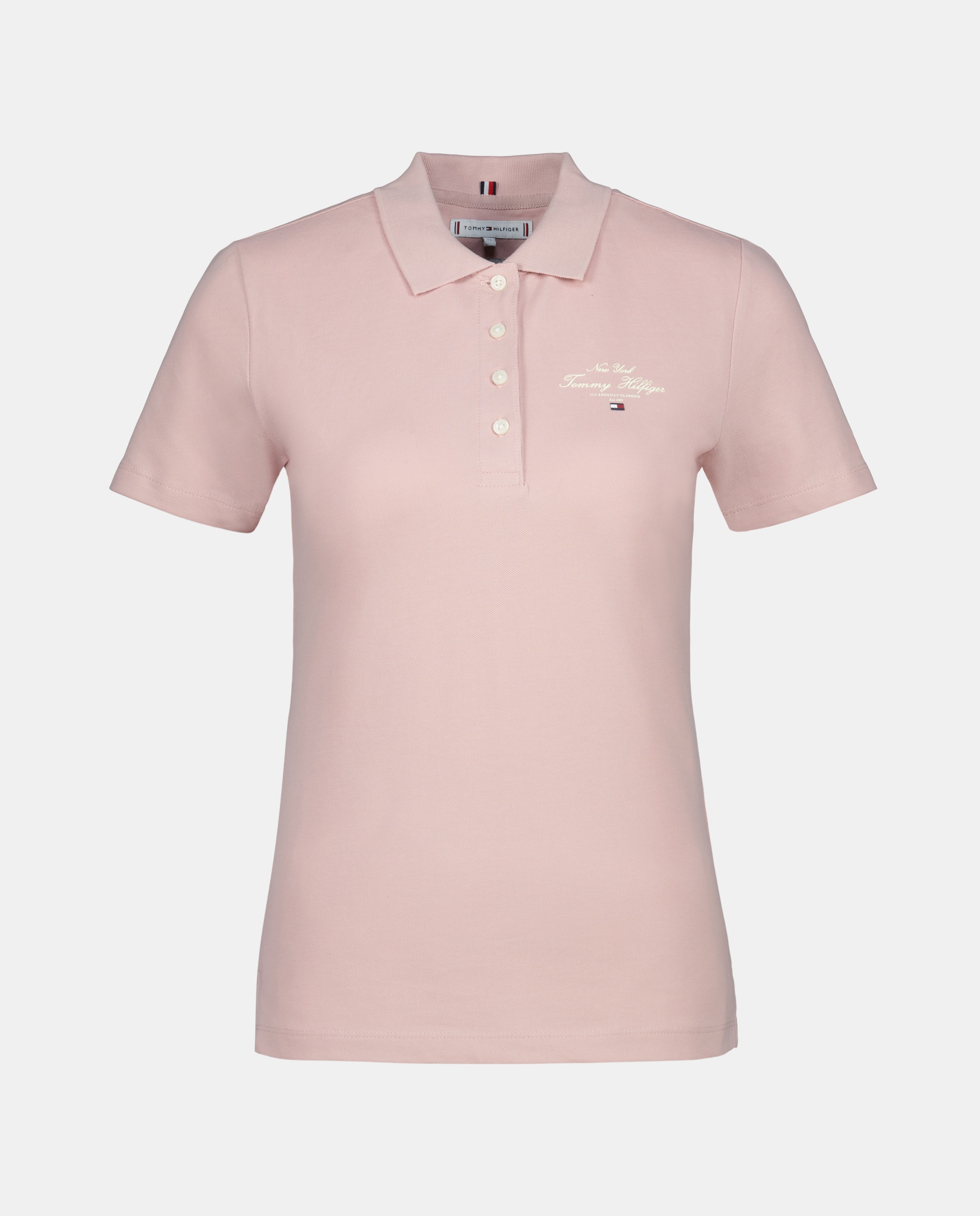 Polo de Manga Curta com Logótipo Bordado no Peito Rosa-claro-4