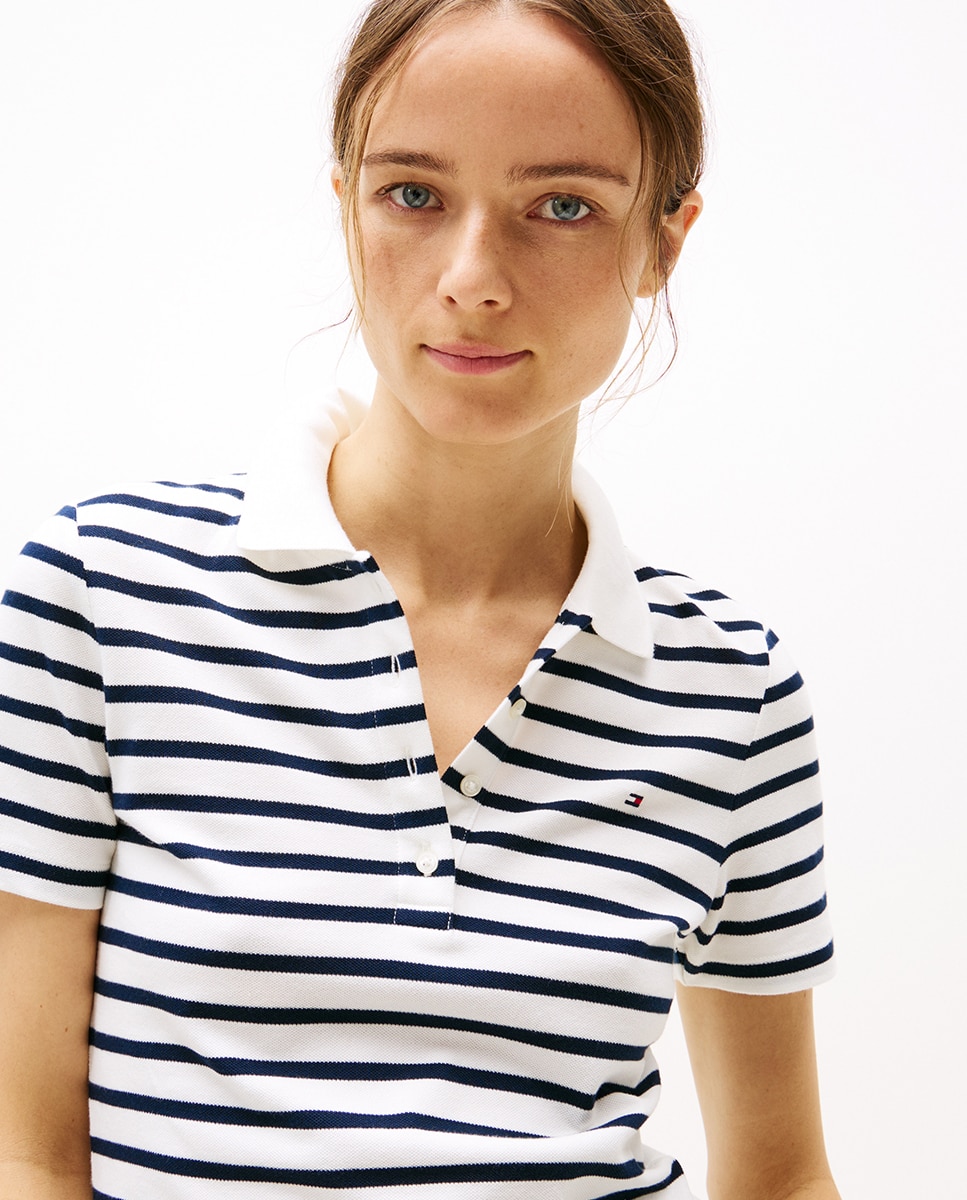 Polo Regular Piqué de Manga Curta Branco-3