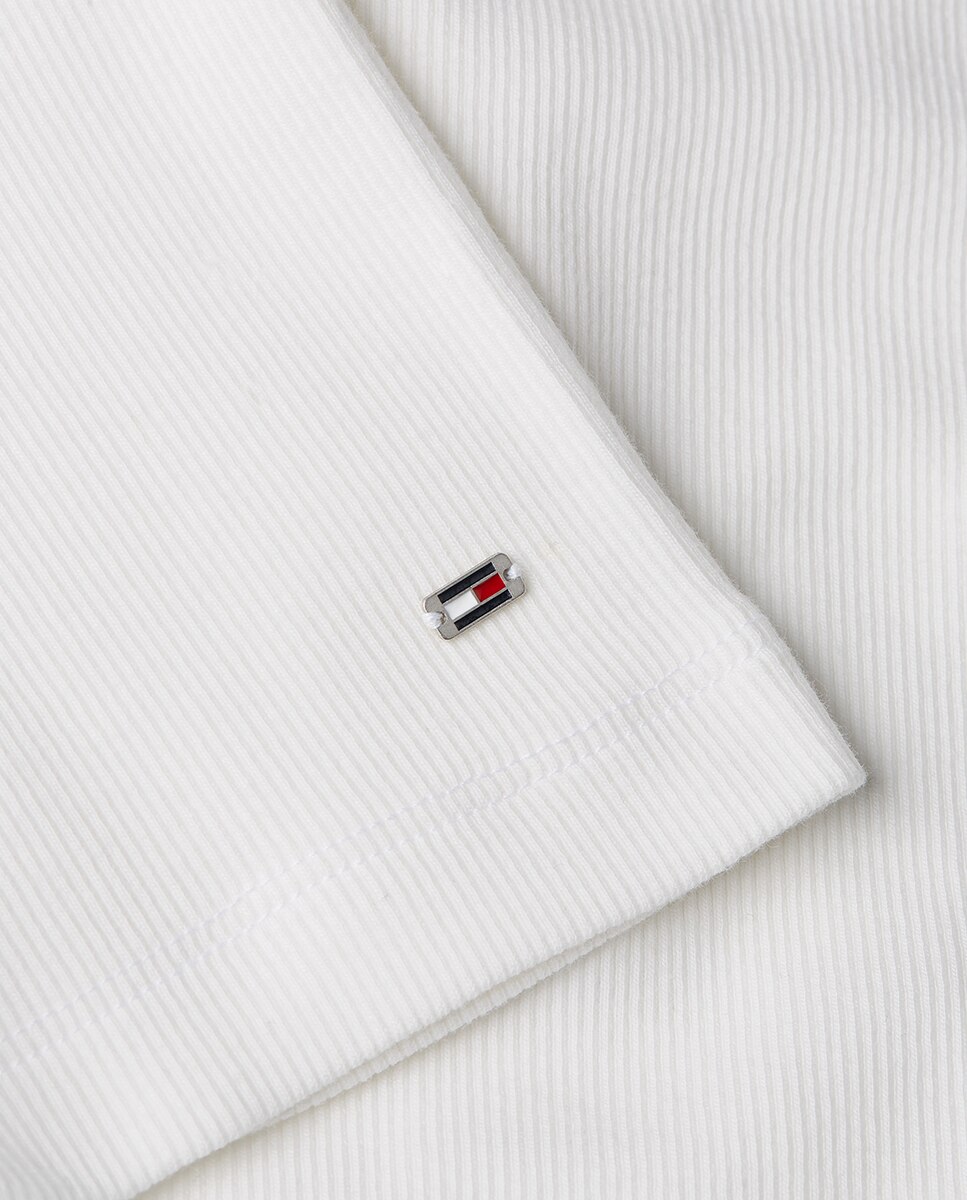 Polo Slim de Manga Curta com Botões Branco-6