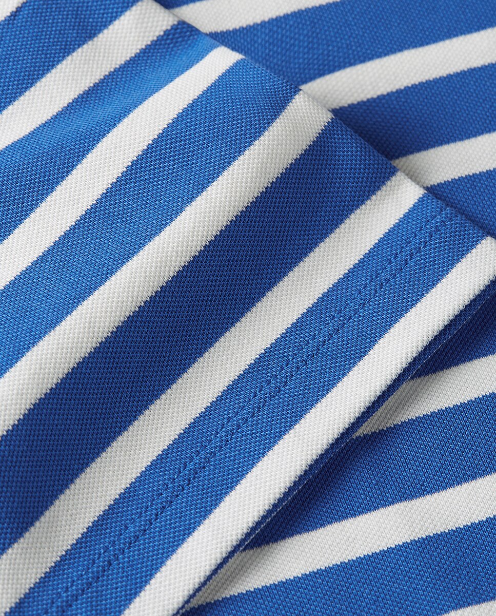 Polo de Manga Curta e Silhueta Regular Azul-índigo-8