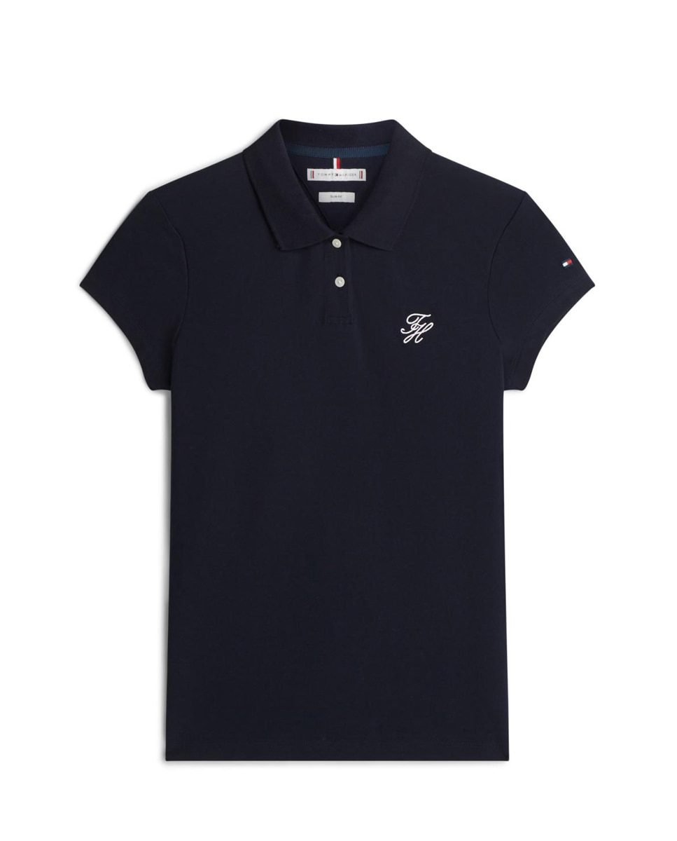 Imagem 0 de Polo Cintado de Manga Curta com Logótipo TH Script