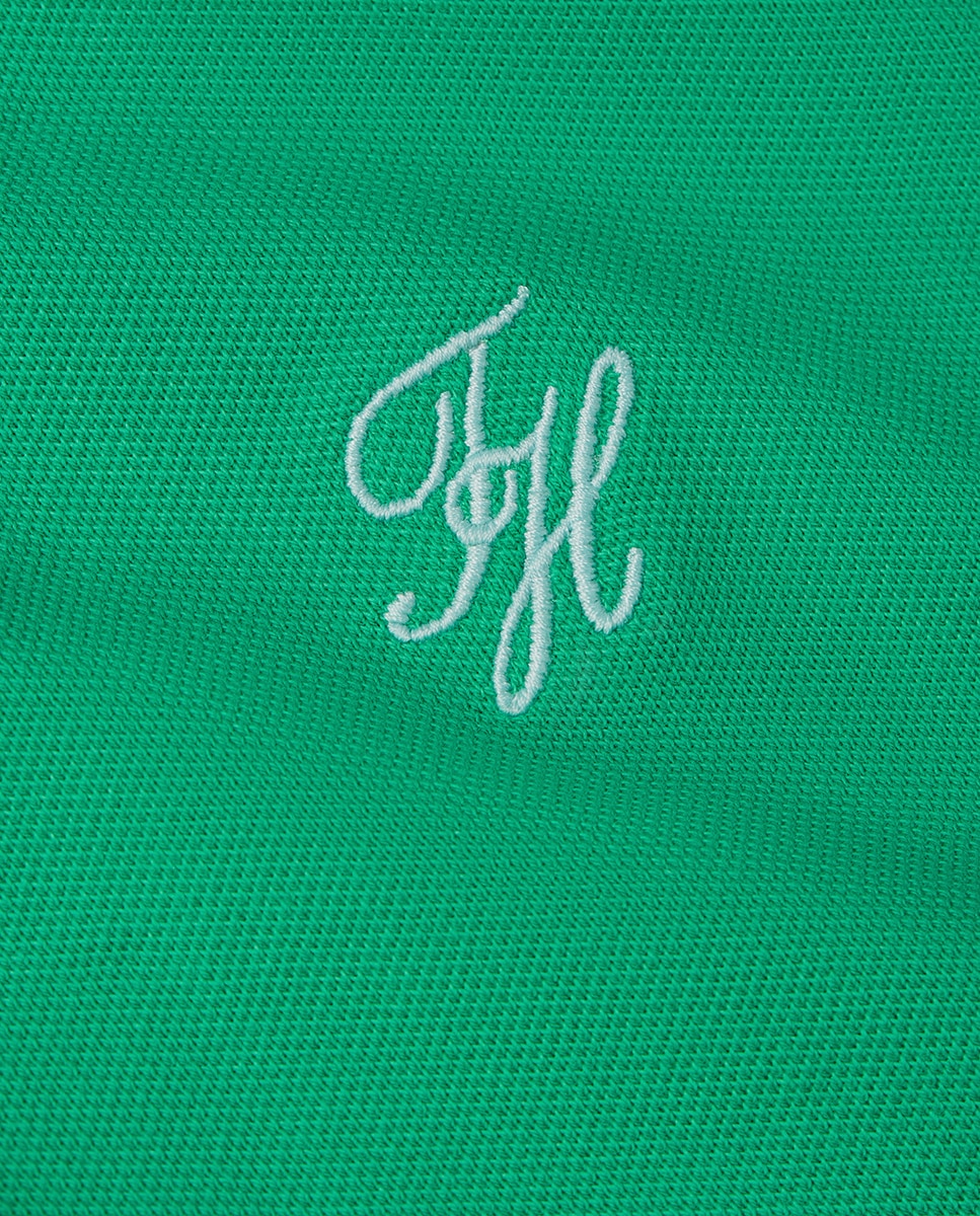 Polo sem Mangas e com Logótipo TH Script no Peito Esmeralda-8