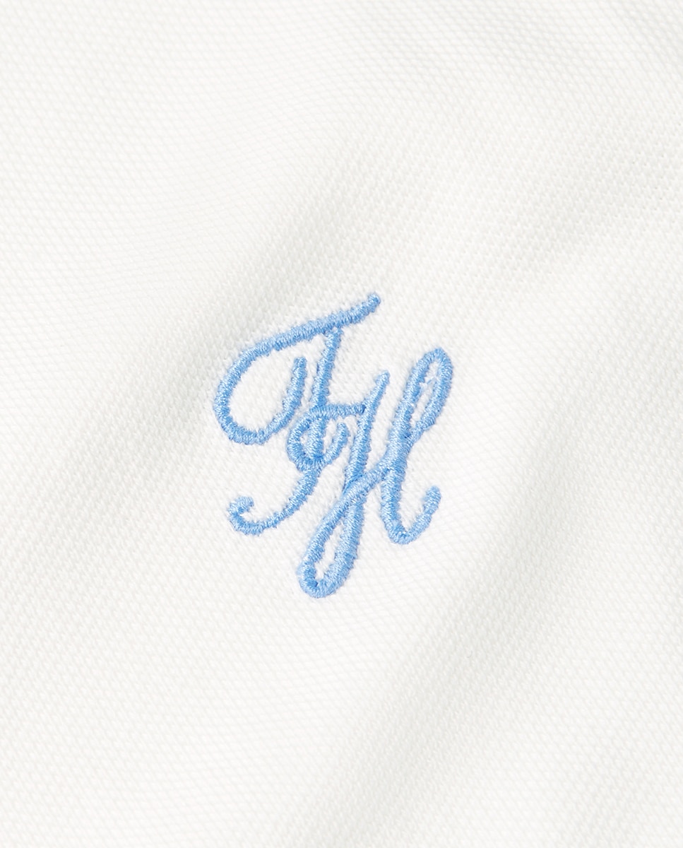 Polo sem Mangas e com Logótipo TH Script no Peito Branco-7