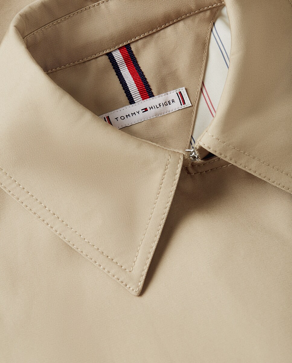 Gabardine Curta em Algodão com Cinto Bege-3