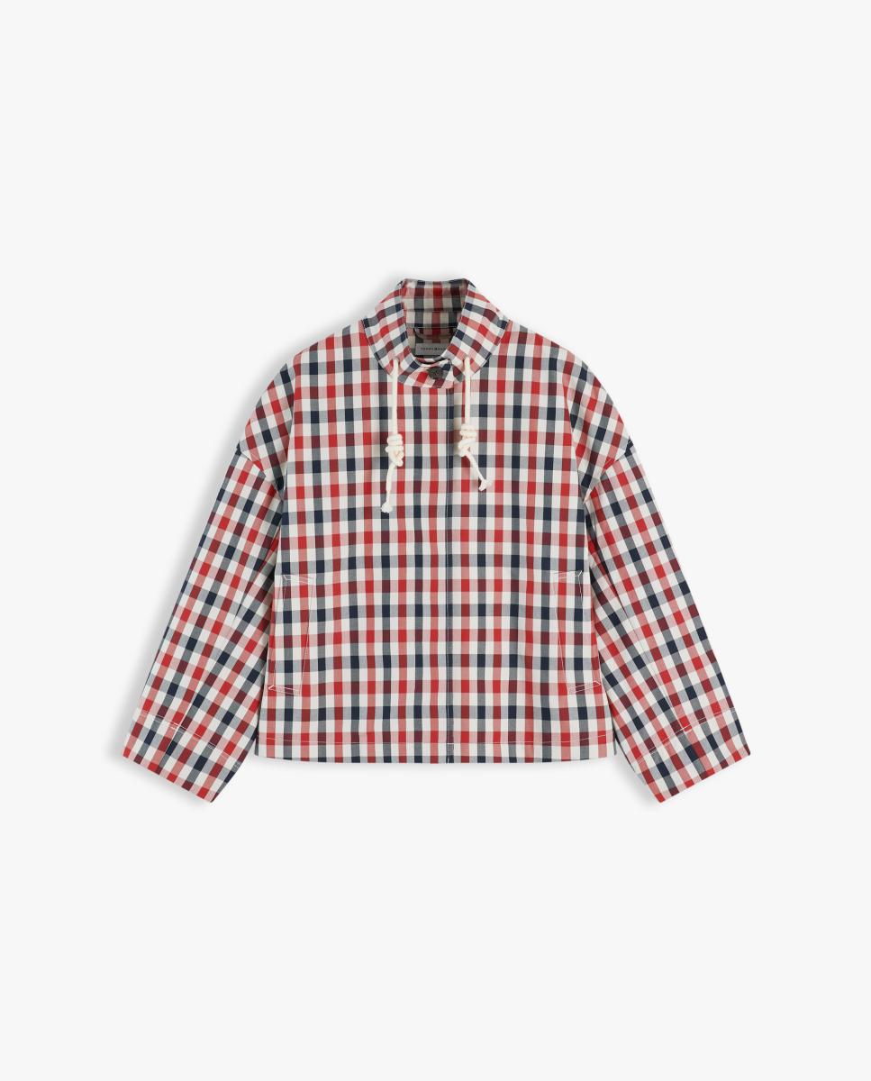 Gabardine Regular aos Quadrados Vermelho-6