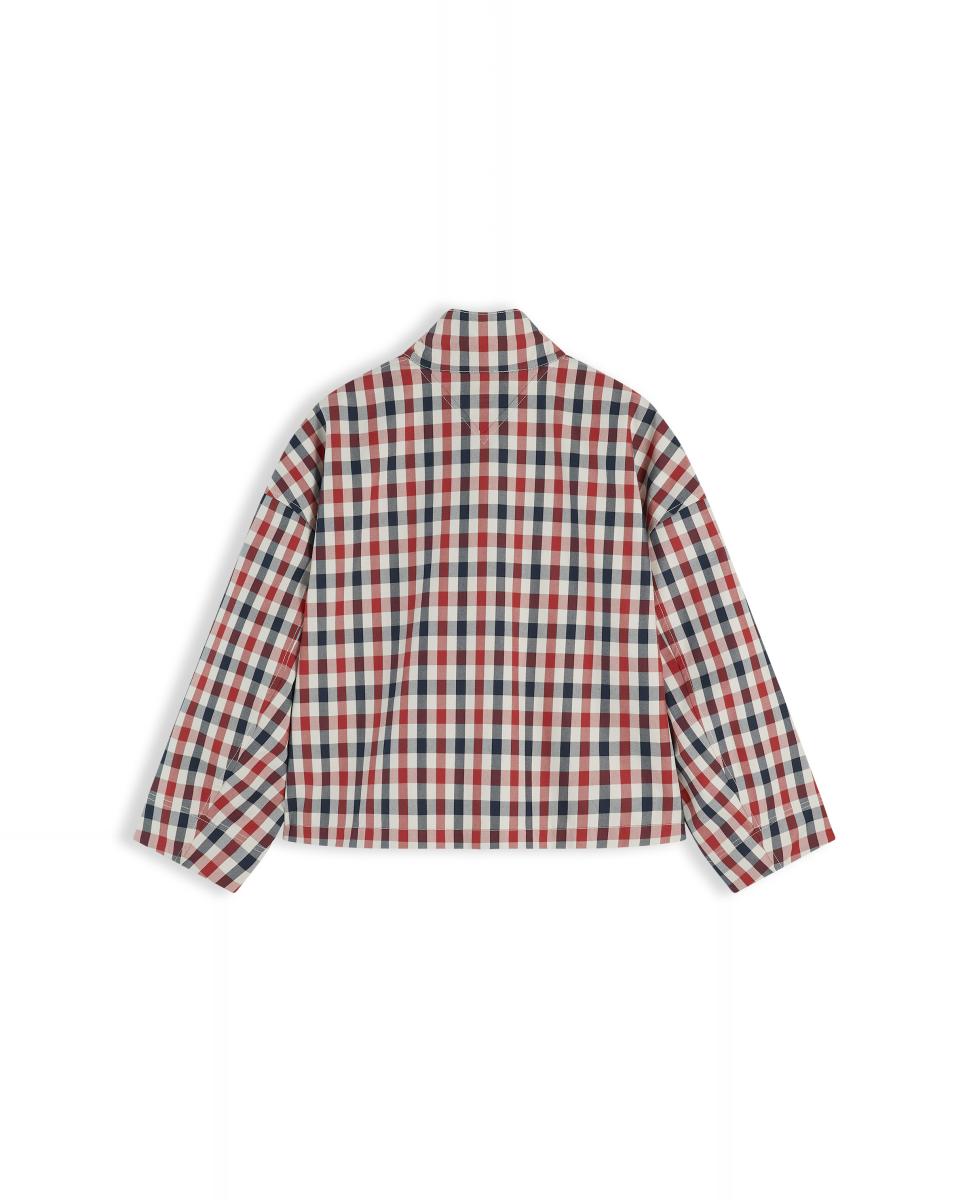 Gabardine Regular aos Quadrados Vermelho-7