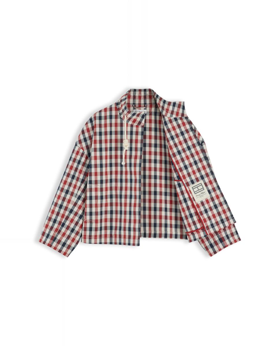 Gabardine Regular aos Quadrados Vermelho-8