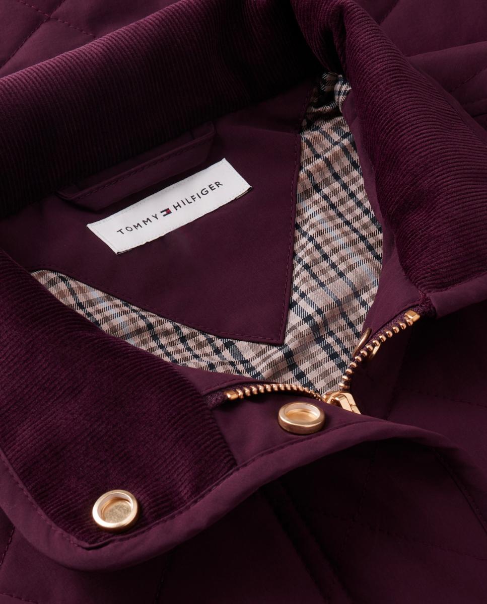 Imagen 4 de Chaqueta acolchada de mujer de algodón - Tommy Hilfiger - Burdeos Burdeos