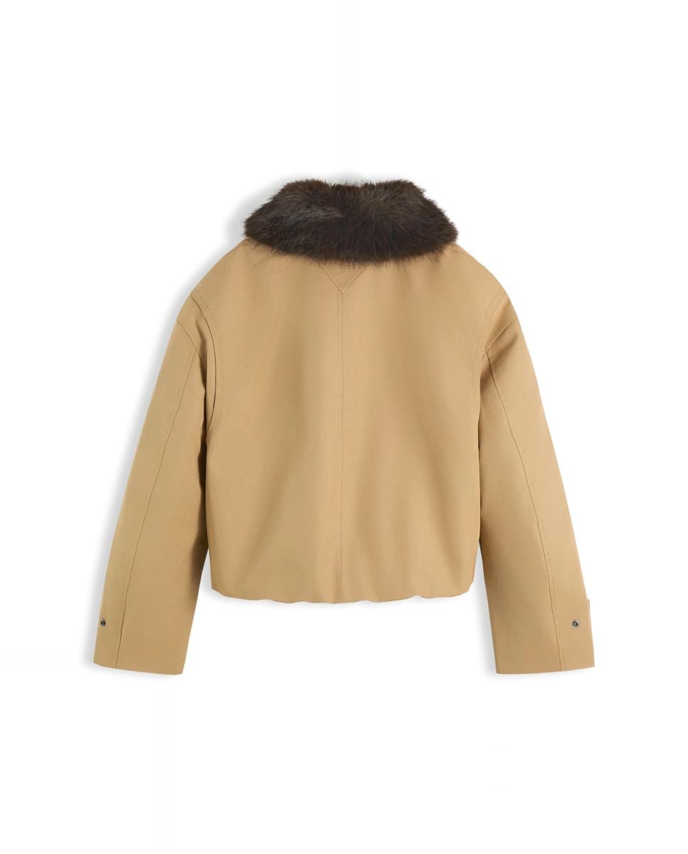 Chaqueta de mujer con cuello de pelo - Tommy Hilfiger - Camel Camel-2