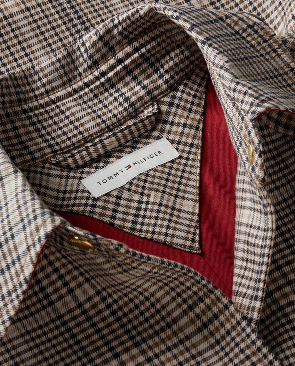 Gabardine de Algodão Castanho-claro-3