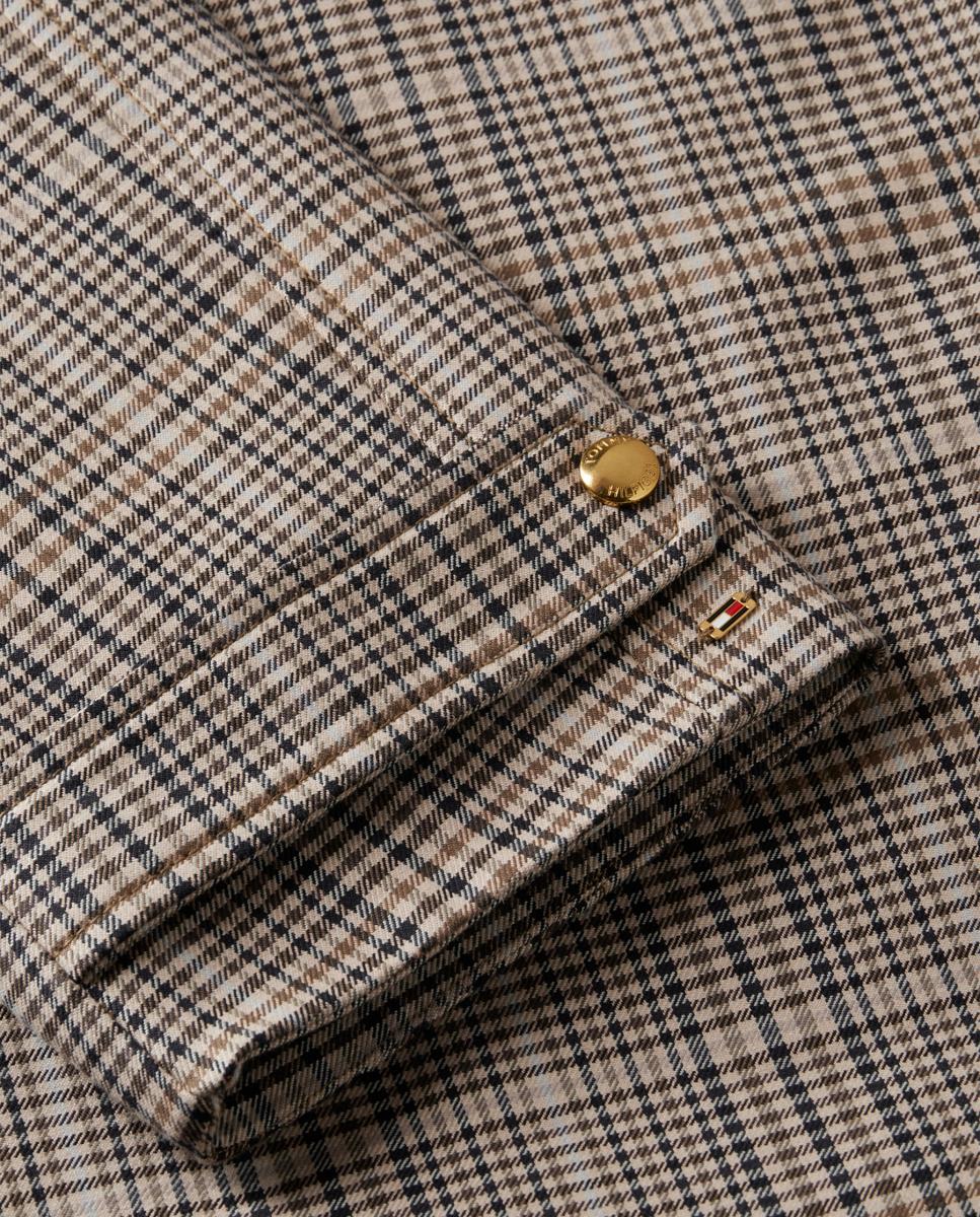 Gabardine de Algodão Castanho-claro-4