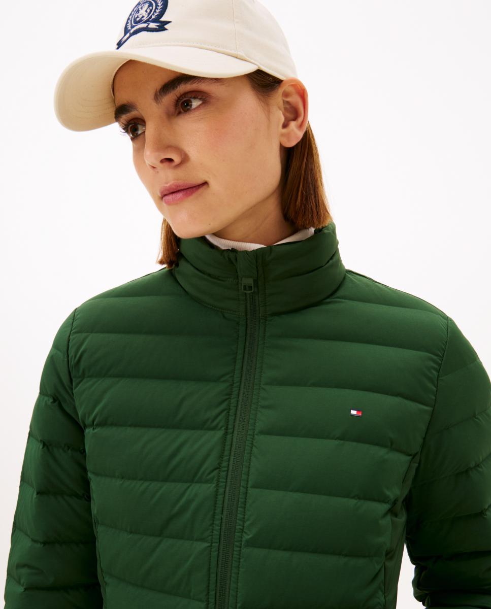 Casaco Acolchoado com Capuz Turquesa-2