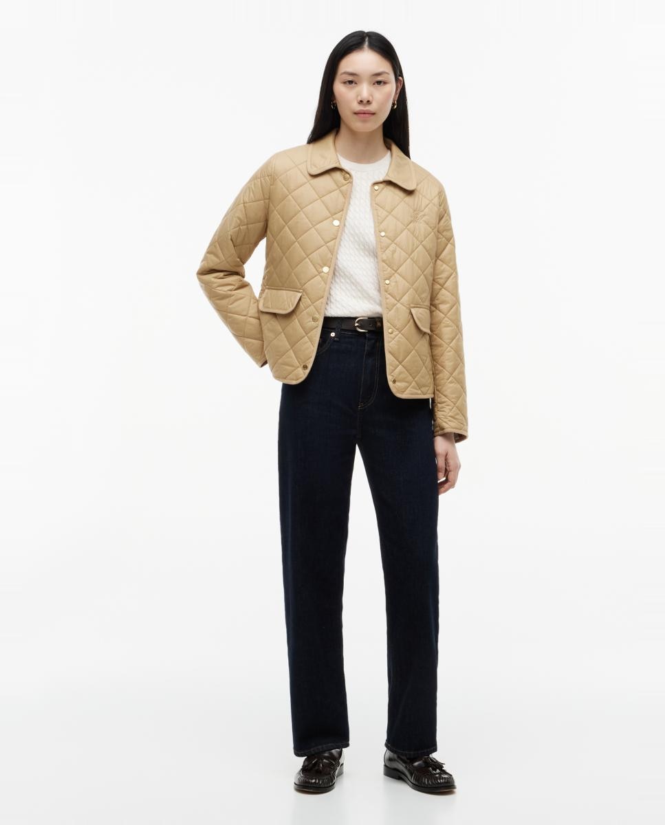 Sobretudo Acolchoado Quilted Camel-2