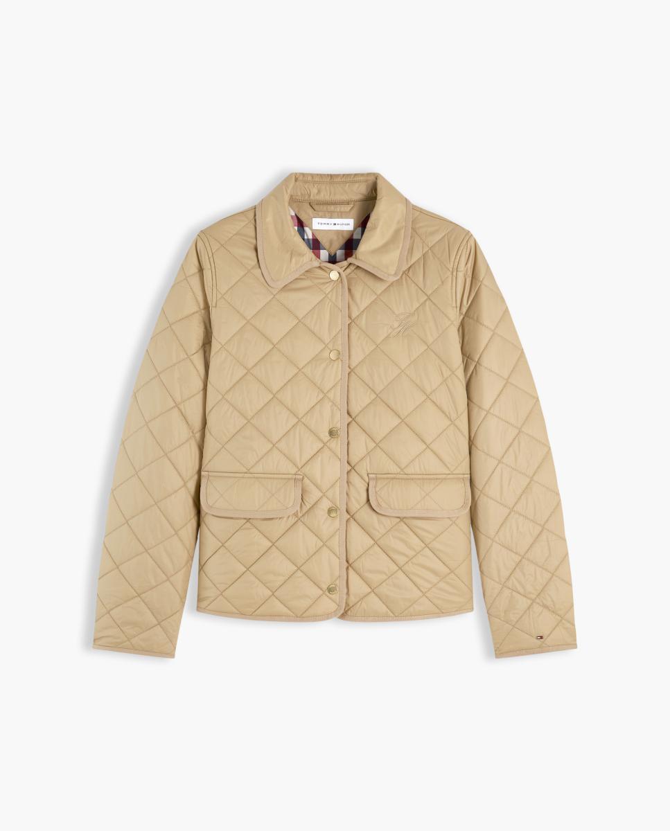 Sobretudo Acolchoado Quilted Camel-5