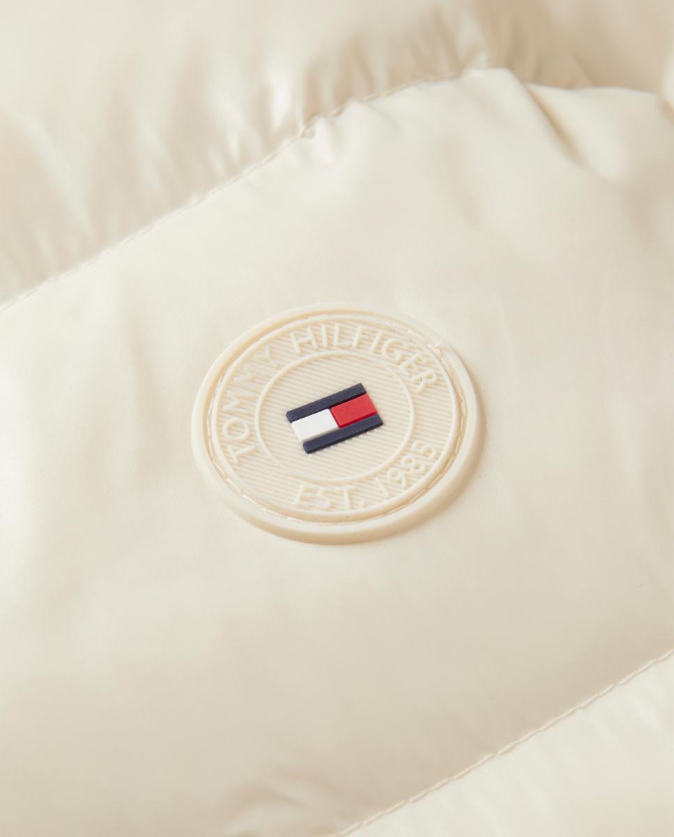 Imagen 4 de Plumífero de mujer corto con pelo - Tommy Hilfiger - Crema Crema