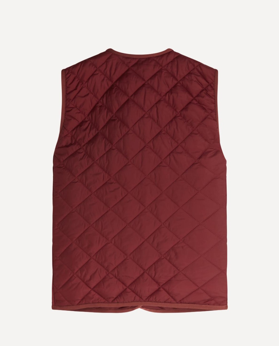 Colete Acolchoado com Design Regular Bordeaux-2