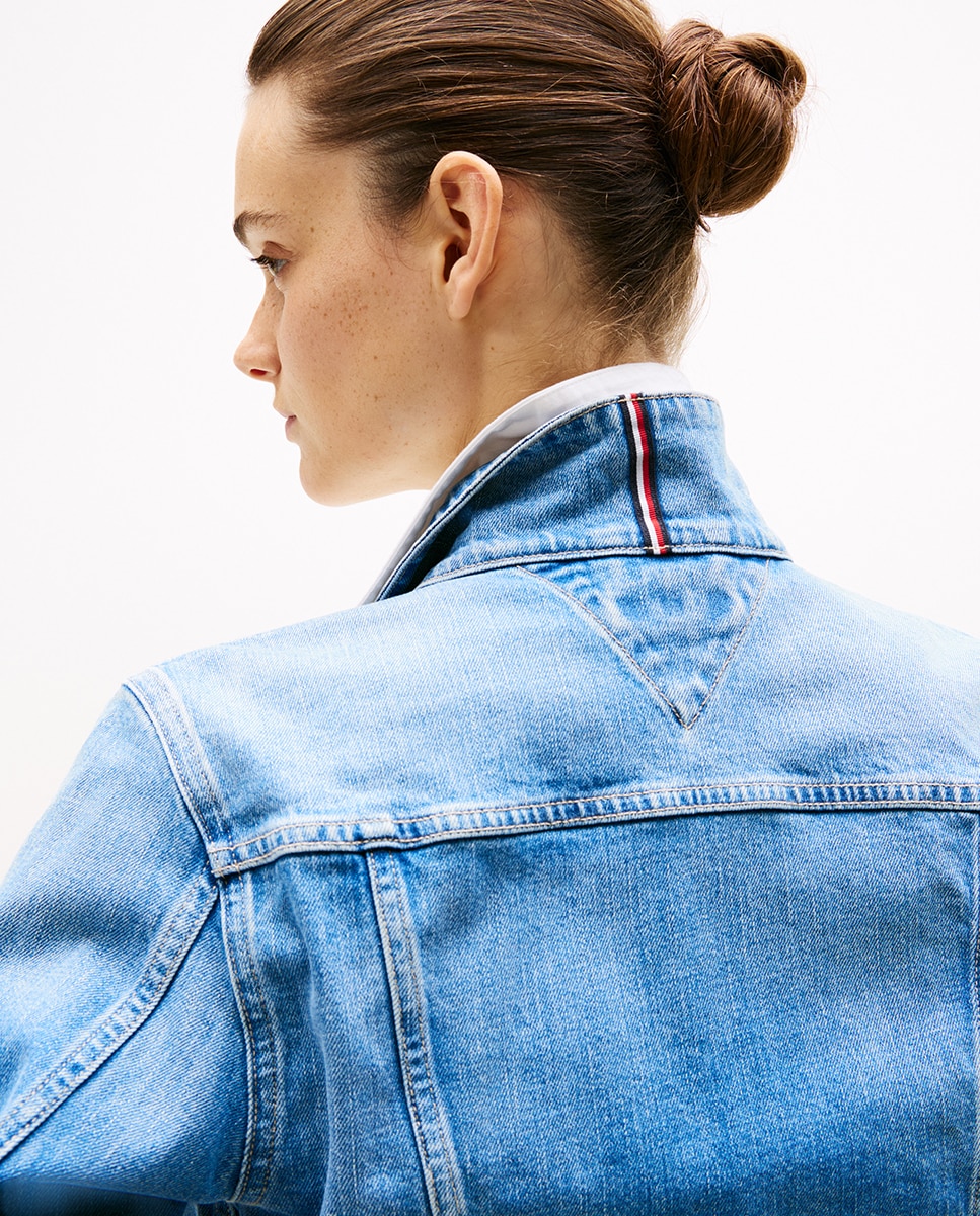 Casaco de ganga Azul-3