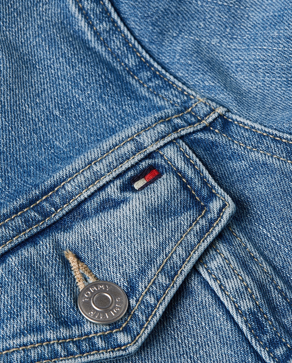 Casaco de ganga Azul-4