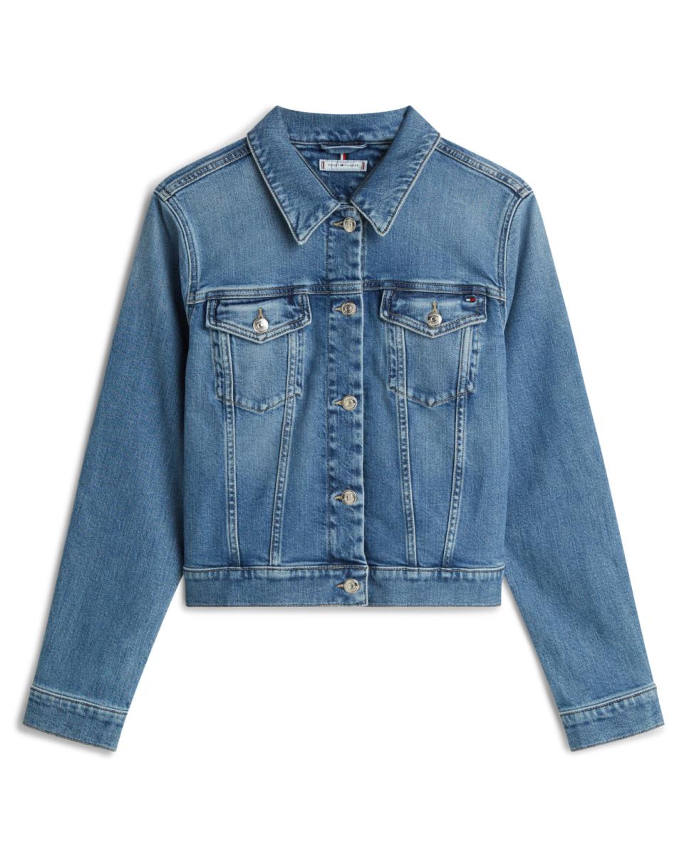 Blusão de Ganga com Bolsos de Aba e Fecho de Botões Azul-4