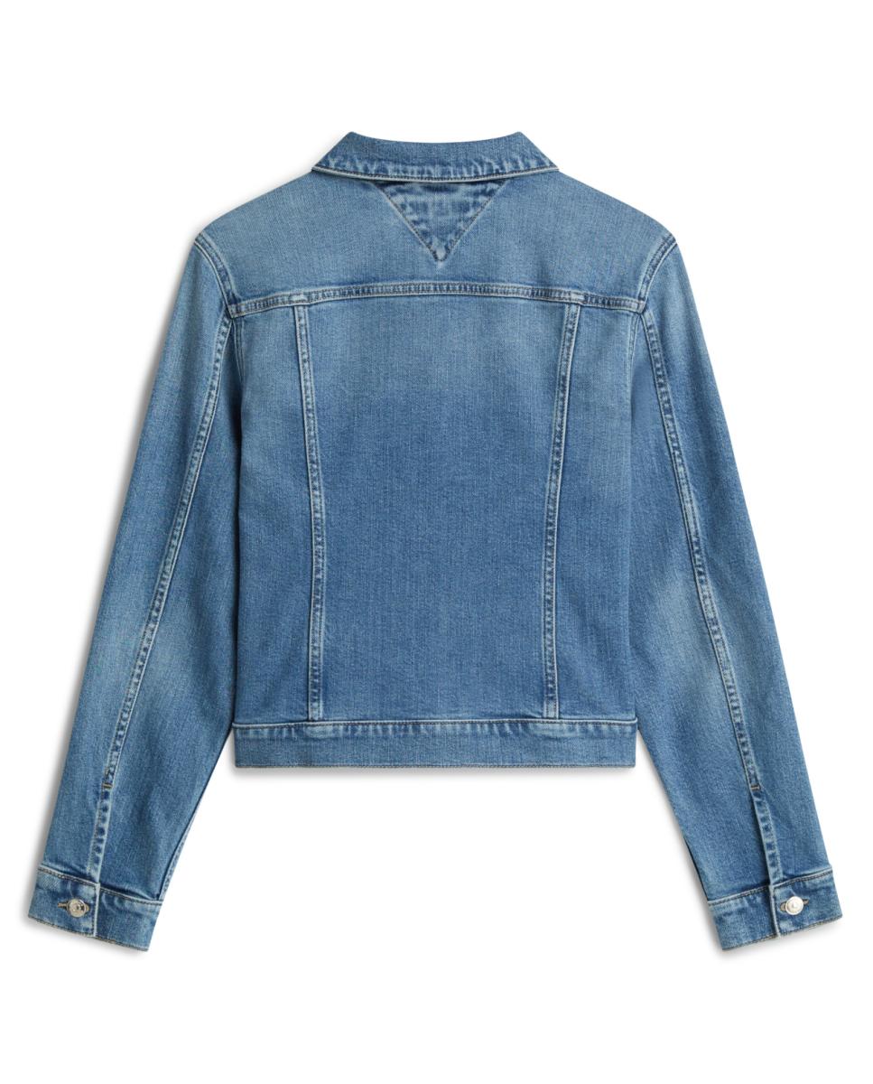 Blusão de Ganga com Bolsos de Aba e Fecho de Botões Azul-5