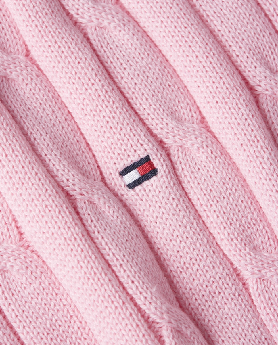 Camisola de malha com manga curta Rosa-claro-3