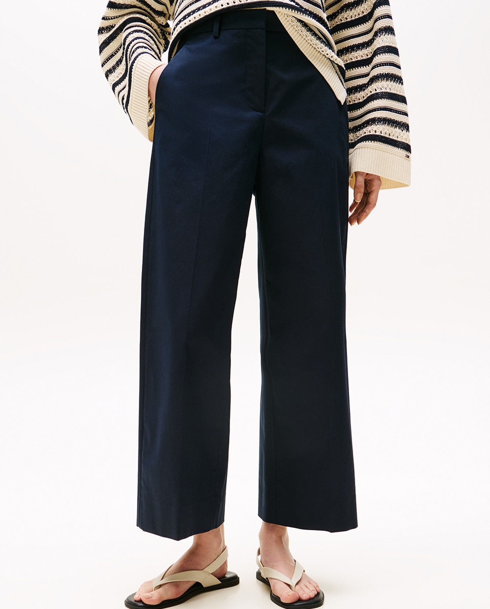 Calças Chino Slim Straight Azul-2