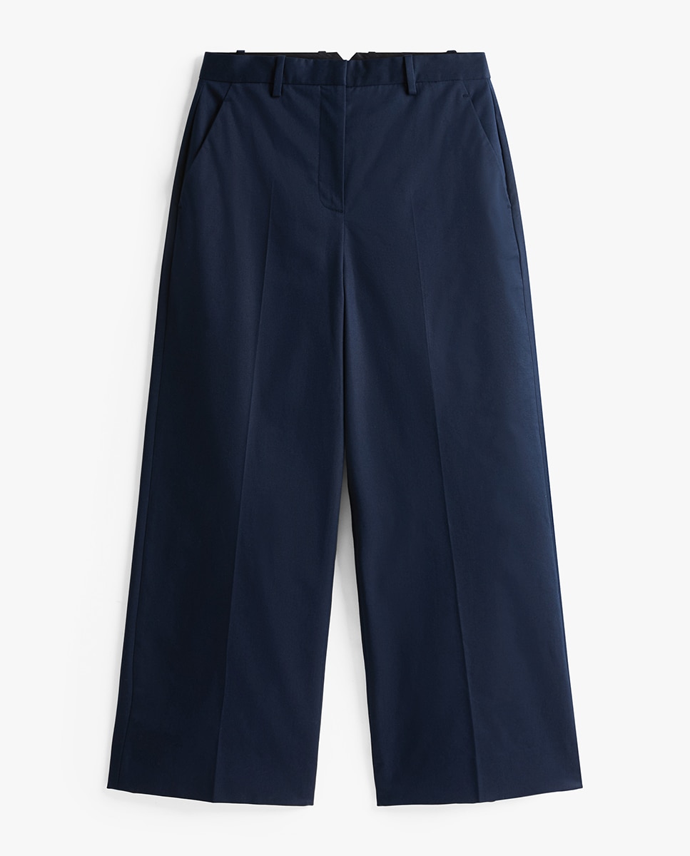 Calças Chino Slim Straight Azul-5