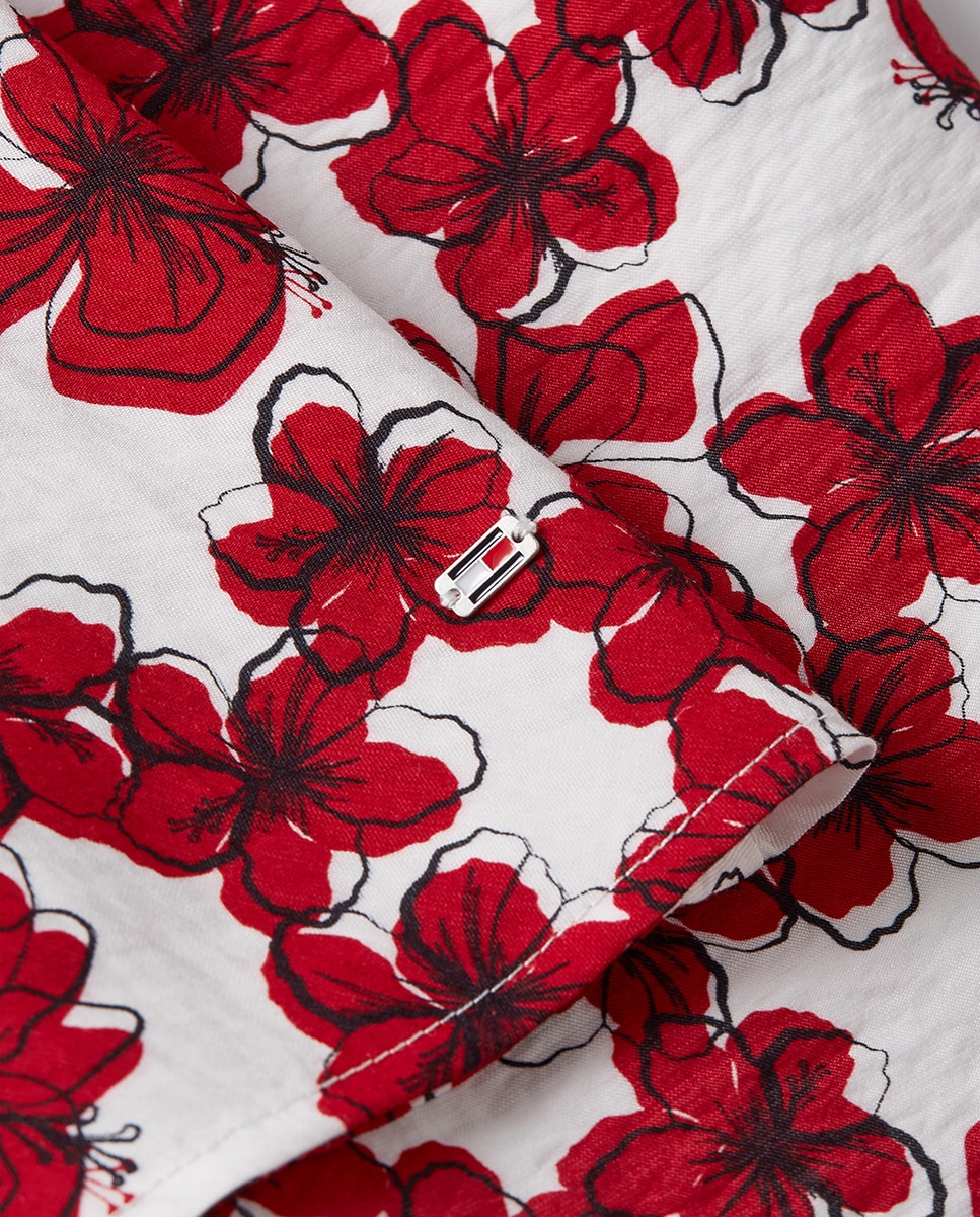 Saia Midi Fluida com Cordão Vermelho-6