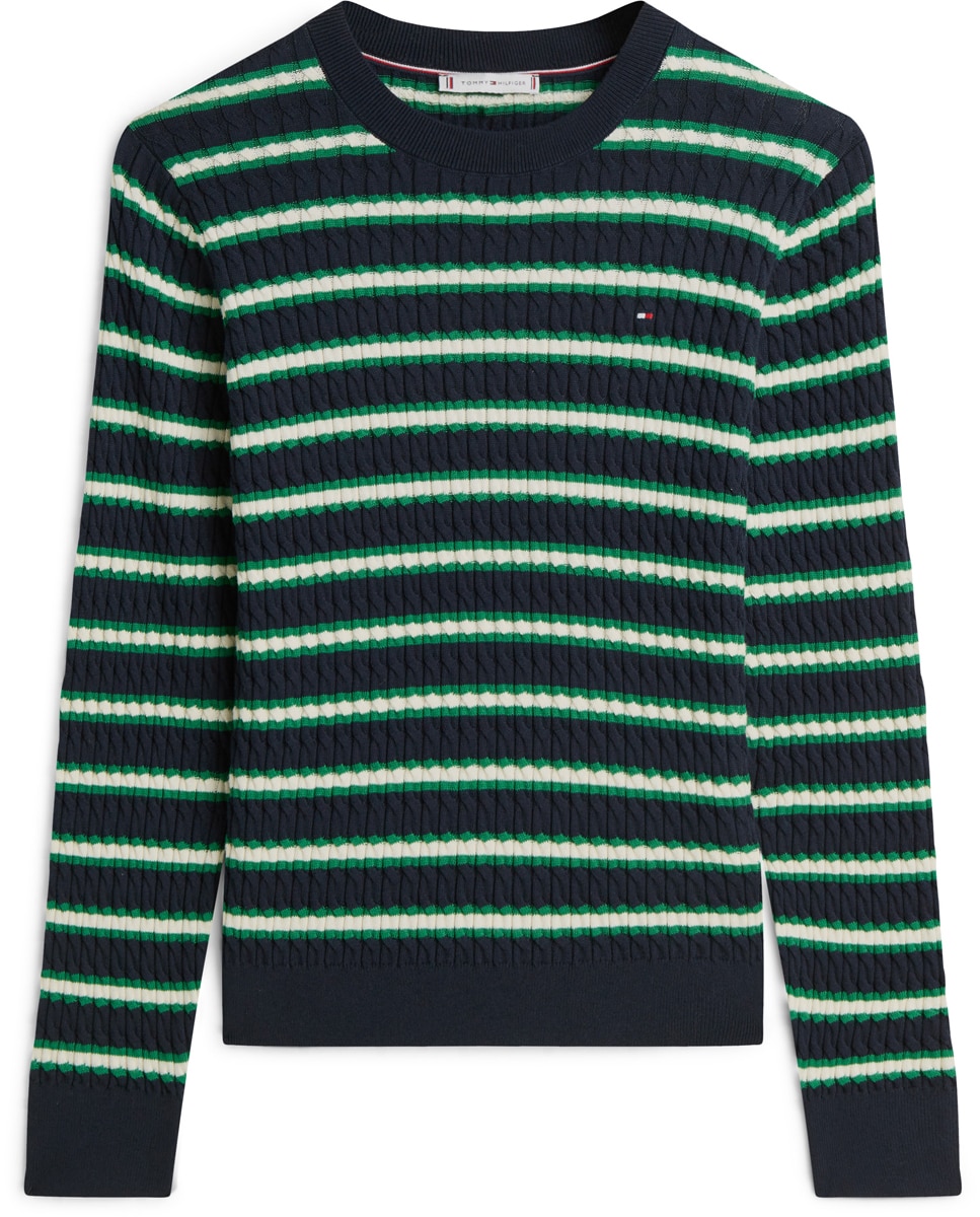 Camisola de Malha do Cabo às Riscas Azul-marinho-4