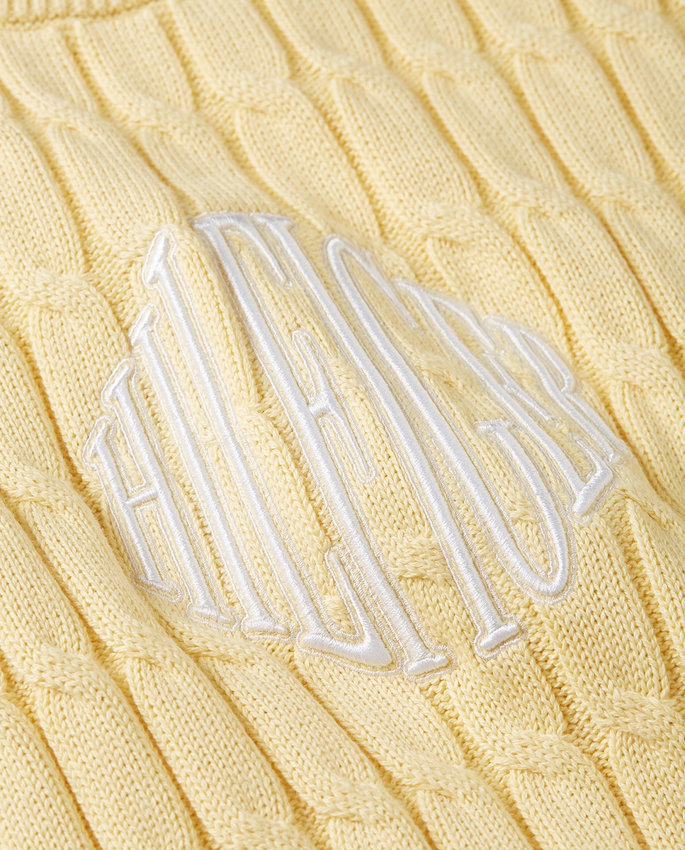 Camisola de Malha do Cabo com Logótipo Bordado Amarelo-6