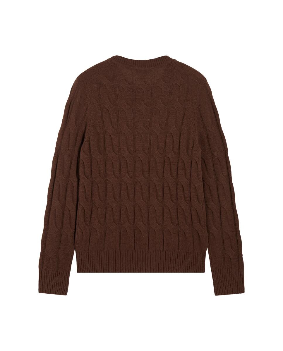 Jersey de mujer de lana de ochos - Tommy Hilfiger - Marrón oscuro Marrón oscuro-2