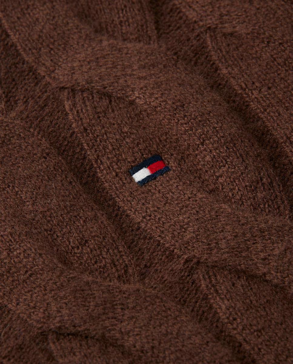 Jersey de mujer de lana de ochos - Tommy Hilfiger - Marrón oscuro Marrón oscuro-4