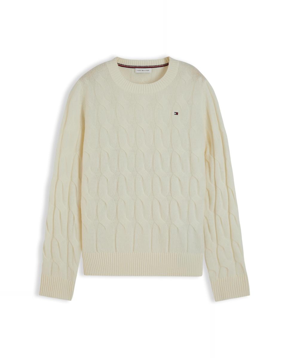 Jersey de mujer de lana de ochos - Tommy Hilfiger - Crema Crema-11