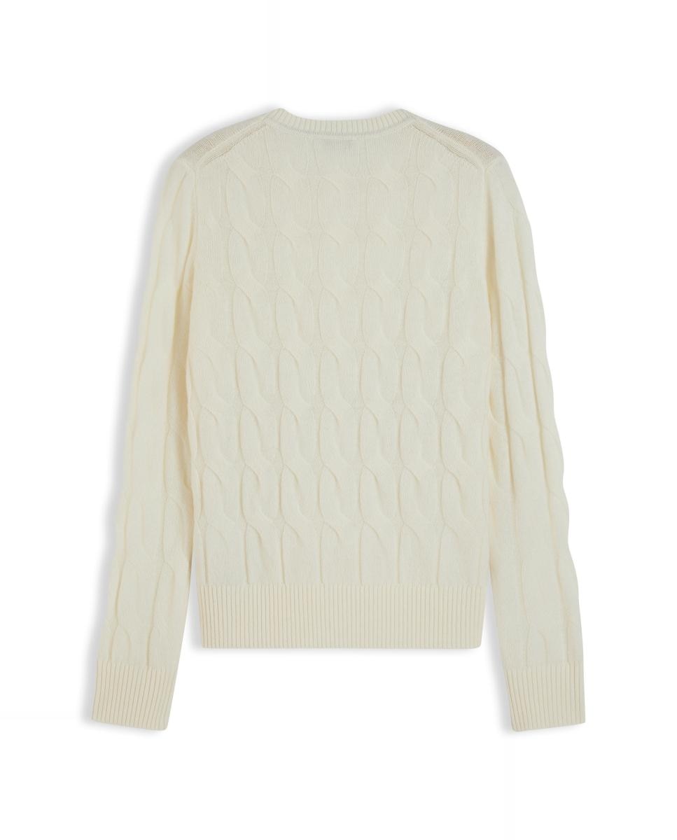 Jersey de mujer de lana de ochos - Tommy Hilfiger - Crema Crema-12