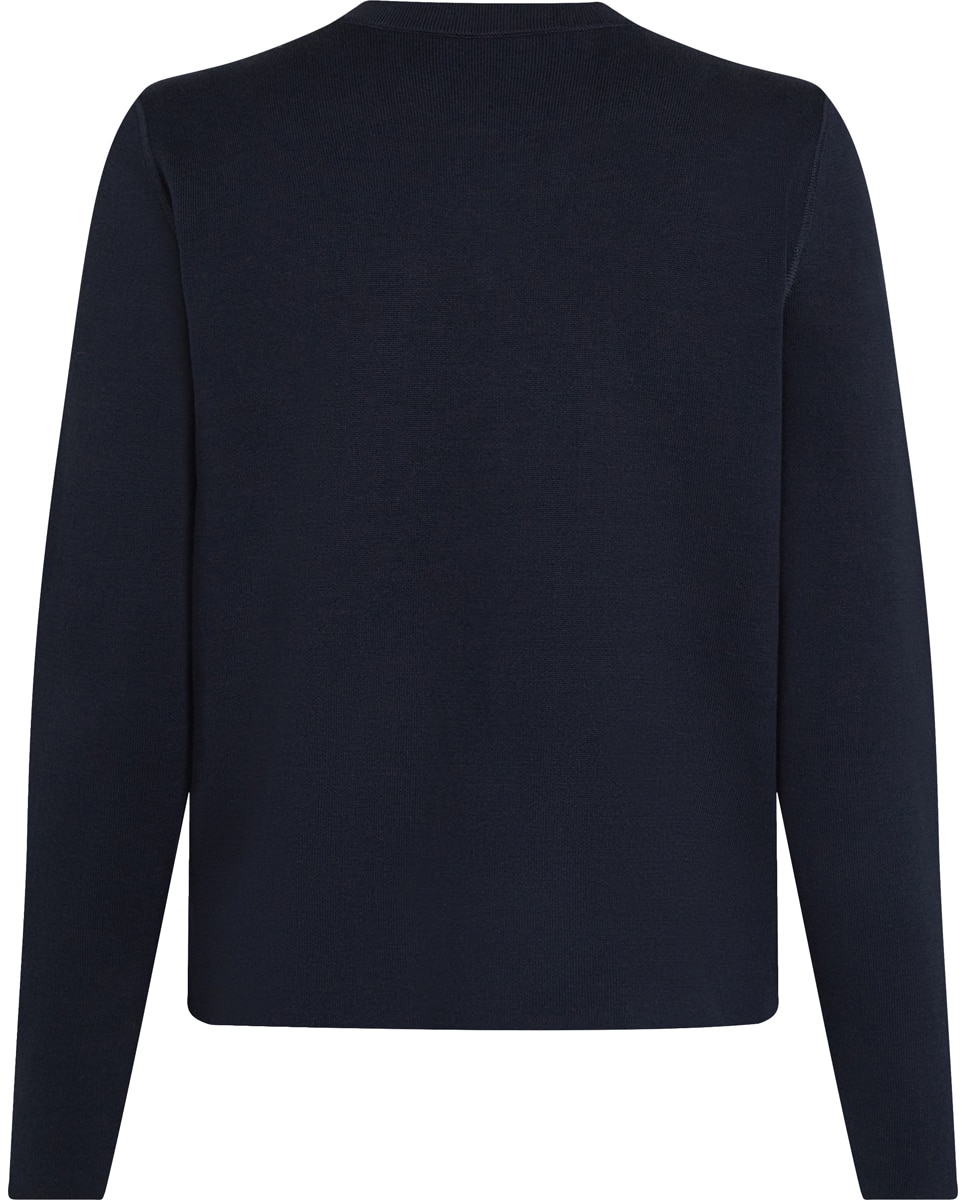 Cardigan Reversível com Botões Dourados Azul-marinho-8