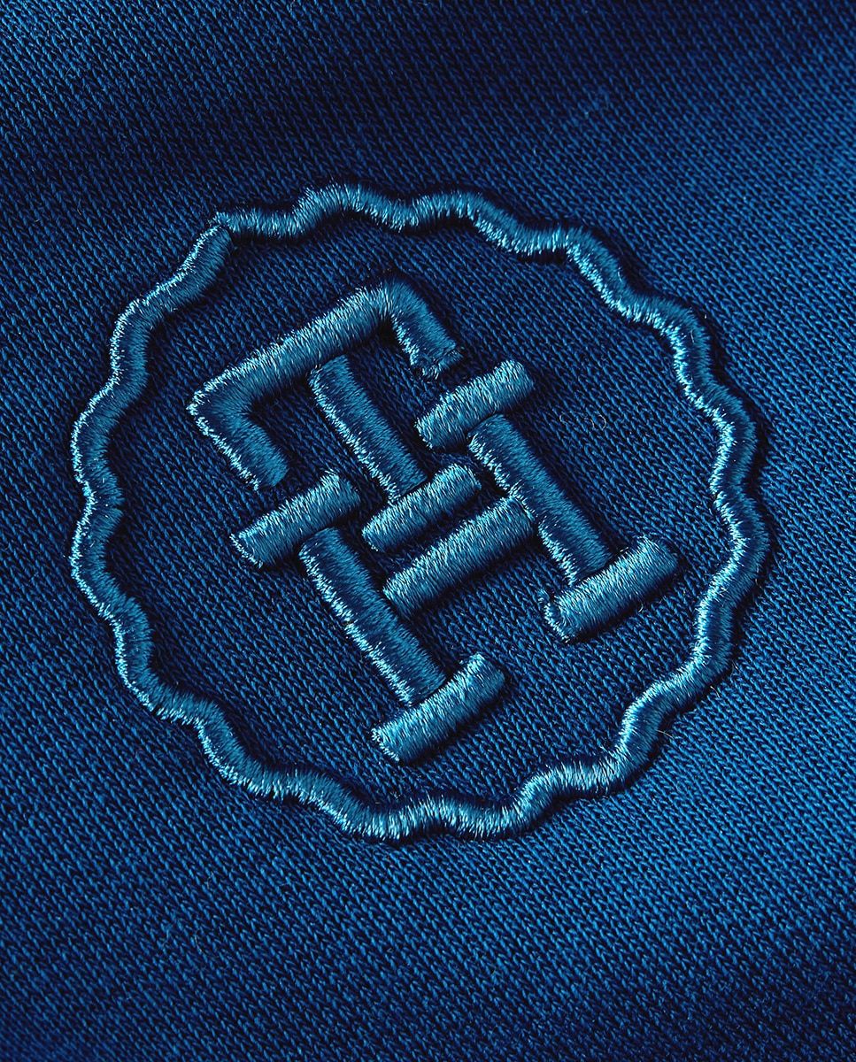Sweatshirt com capuz e manga comprida Azul-índigo-5