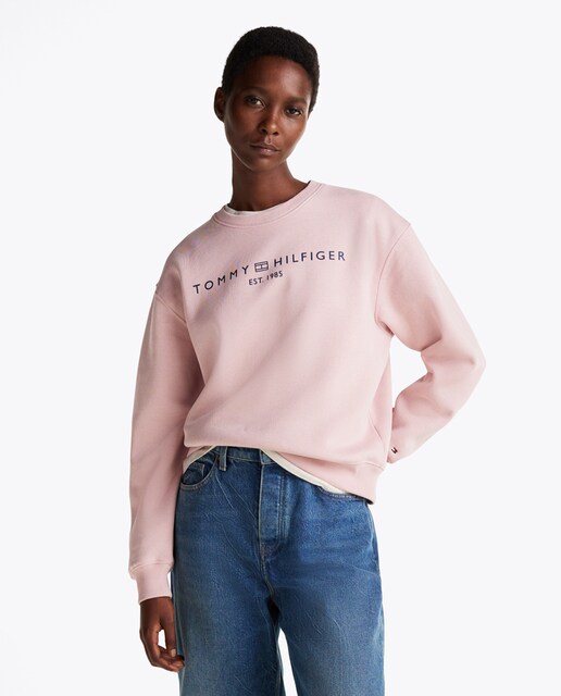 Sudadera de mujer sin capucha con logo frontal