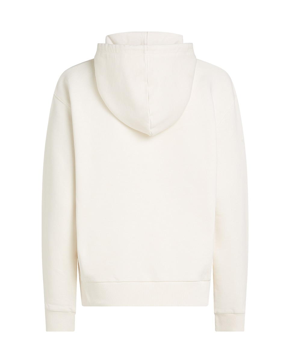 Sweatshirt com Capuz e Logótipo Bordado à Frente Branco-4