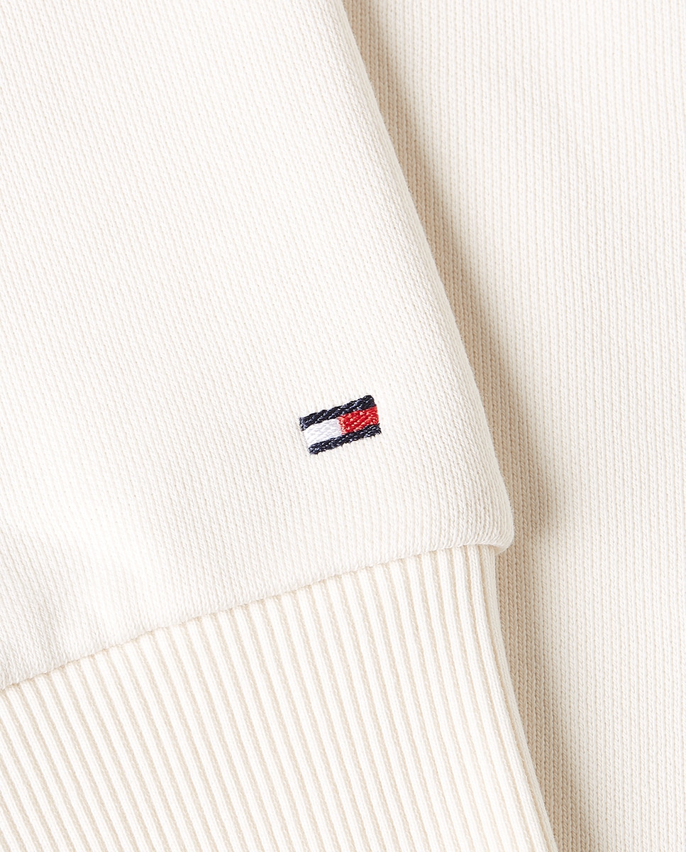 Sweatshirt com Capuz e Logótipo Bordado à Frente Branco-5